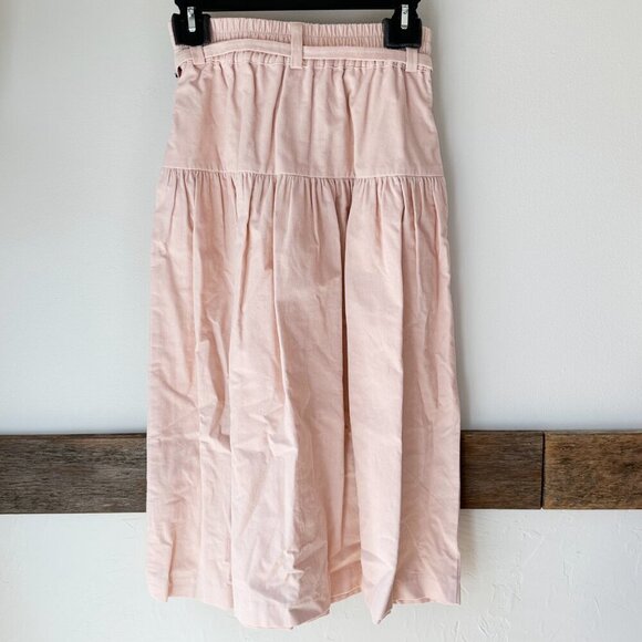 St. Roche NWT Kia Skirt in Pink Corduroy Button Front, Pockets Women’s XS - Picture 4 of 6